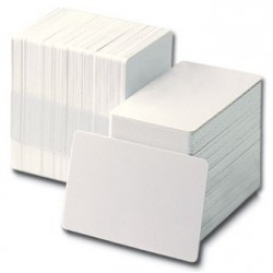 Blank, white, PVC cards  