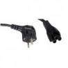 Clover Leaf Schuko Mains Power Cable, 2m