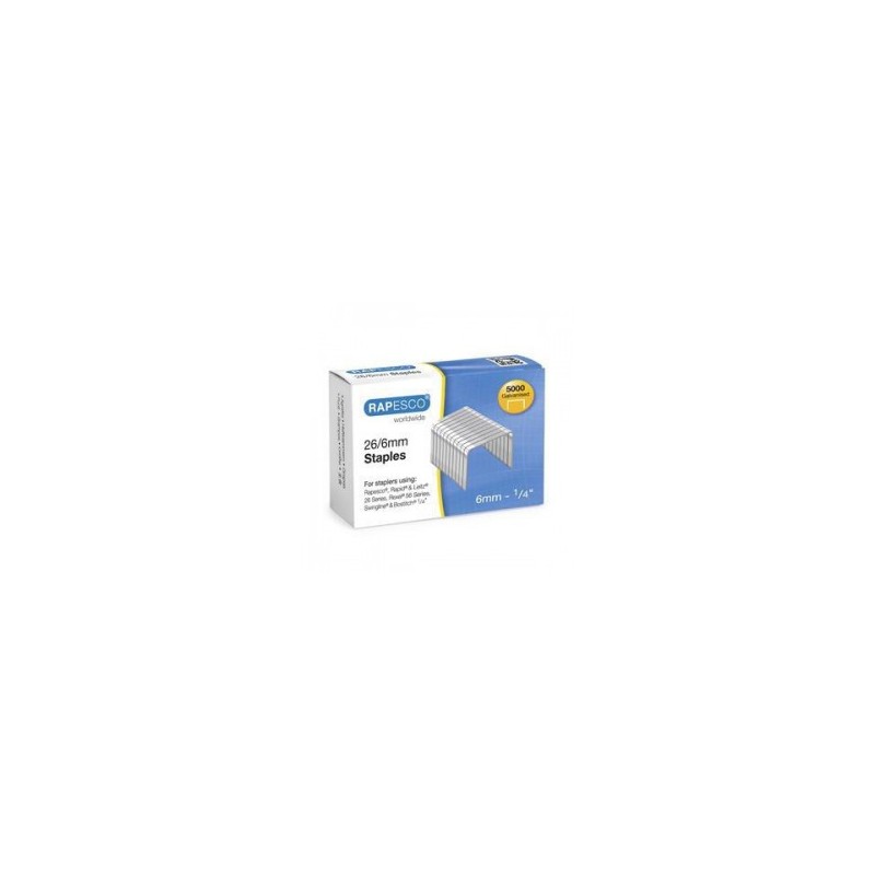 Rapesco 26/6mm Galvanised Staples