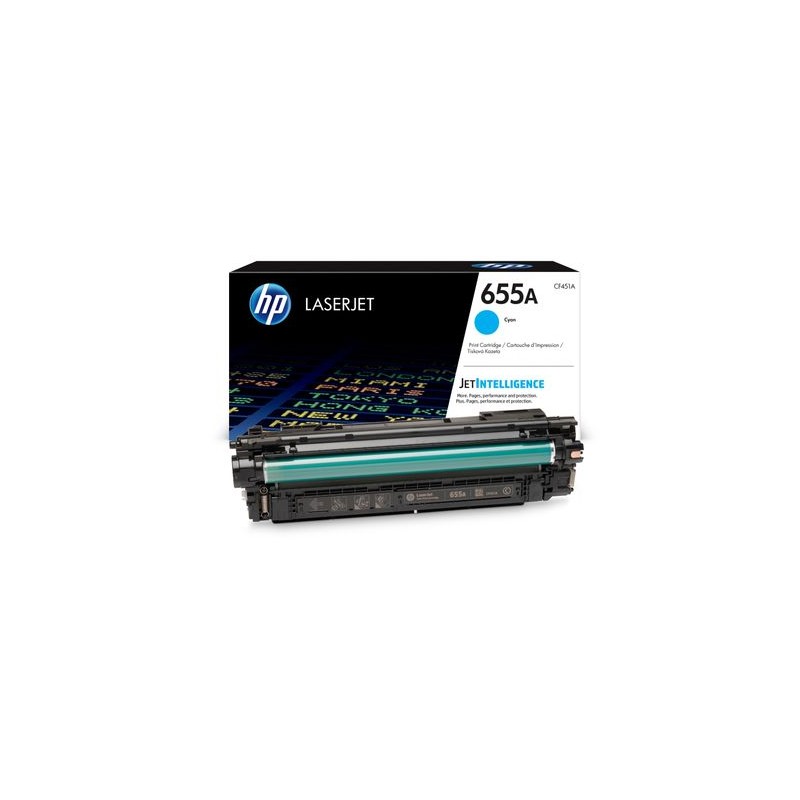 HP 655A Cyan Toner Cartridge - (CF451A)