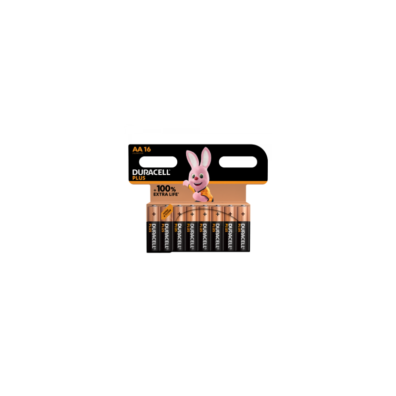 Duracell Plus AA Alkaline Battery (Pack 16)