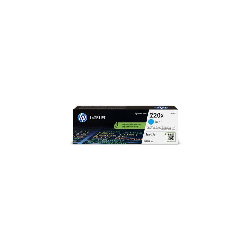 HP 220X High Capacity Cyan Toner Cartridge - (W2201X)