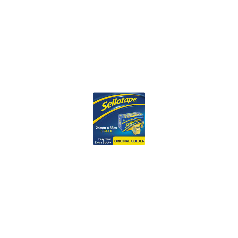 Sellotape 24mm x 66m Golden Tape (Pack of 6)