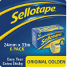 Sellotape 24mm x 66m Golden Tape (Pack of 6)
