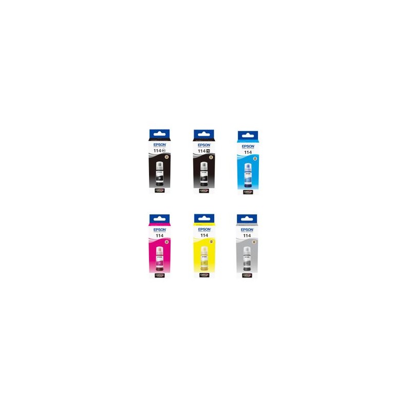 Epson 114 (C13T07 6 Colour Ink Bottle Multipack)