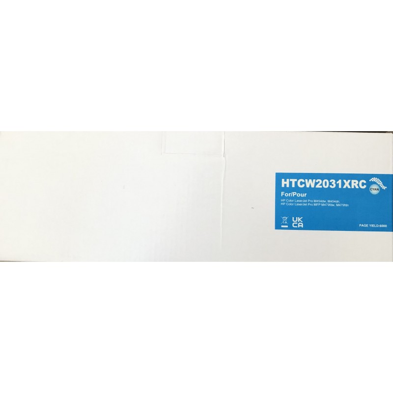 Remanufactured 415X Cyan LaserJet Toner Cartridge W2031X