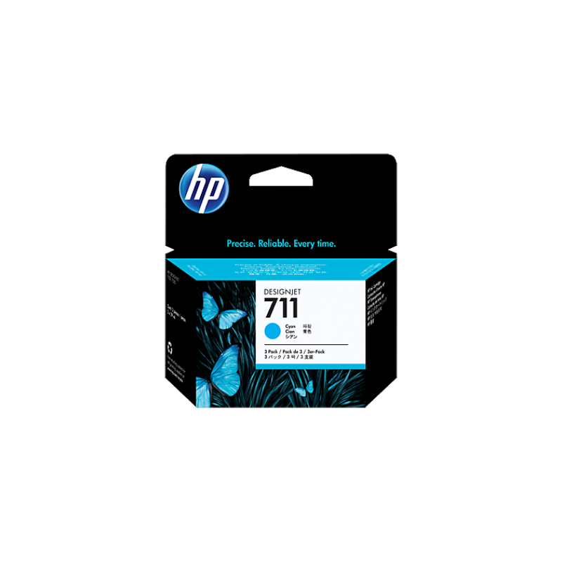 HP 711 Cyan Ink Cartridge Multipack 3 x 29ml