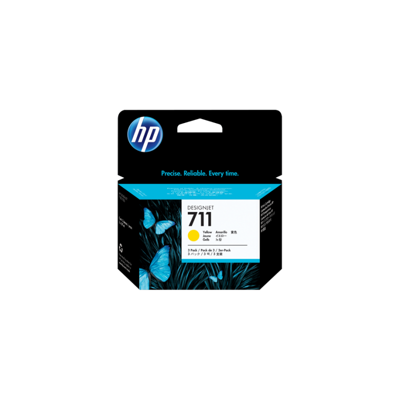 HP 711 Yellow Ink Cartridge Multipack 3 x 29ml