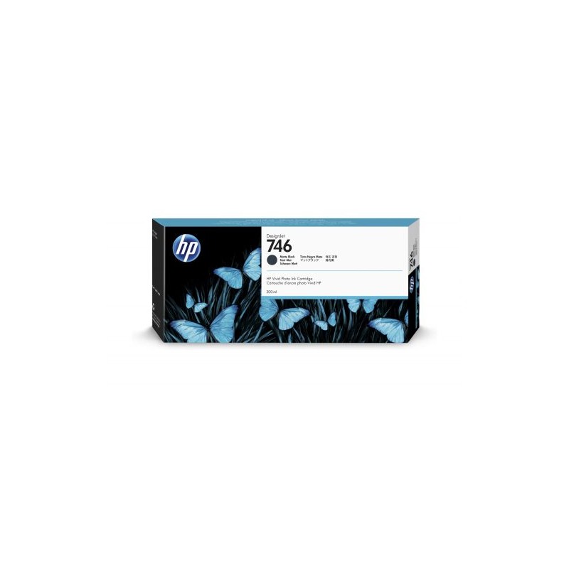 HP 746 Matte Black Standard Capacity Ink Cartridge 300ml - P2V83A