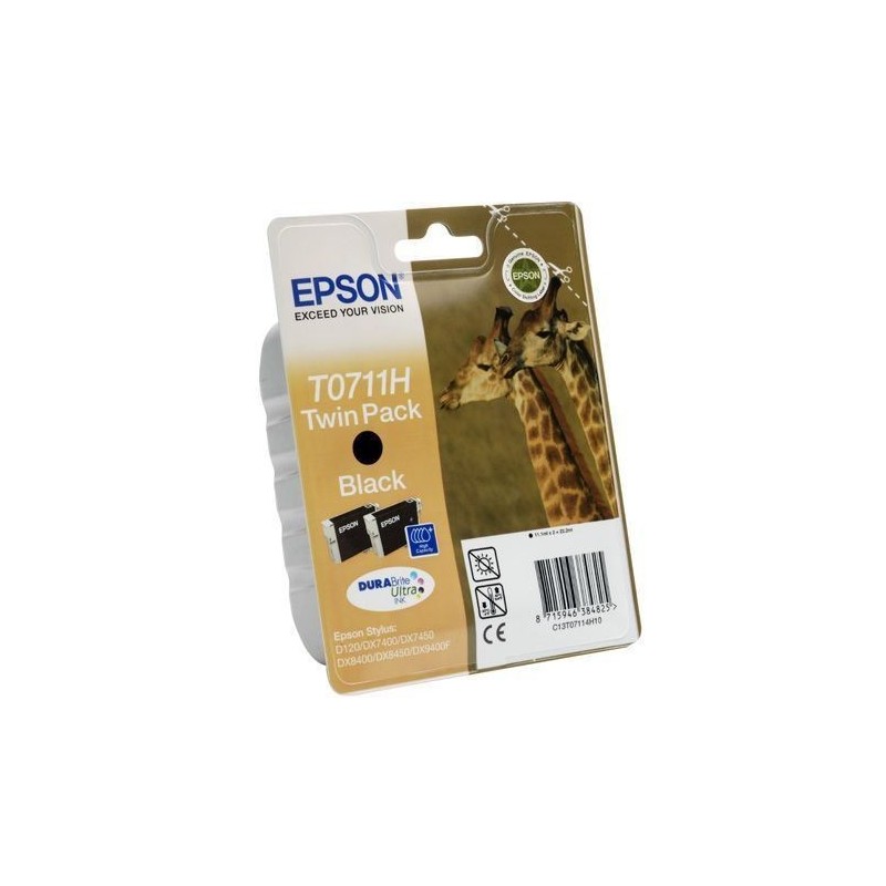 Epson Inks Black Hi-Cap 2Pk 11ml T07114H Epson Inks Black Hi-Cap 2Pk 11ml T07114H