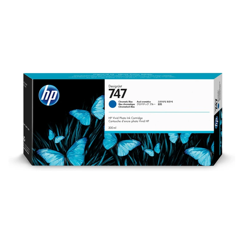 HP 747 Chromatic Blue Ink Cartridge - (P2V85A) 300ml