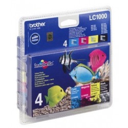 LC1000 Value Pack Ink (BK,C,M,Y) (LC1000VALBP)