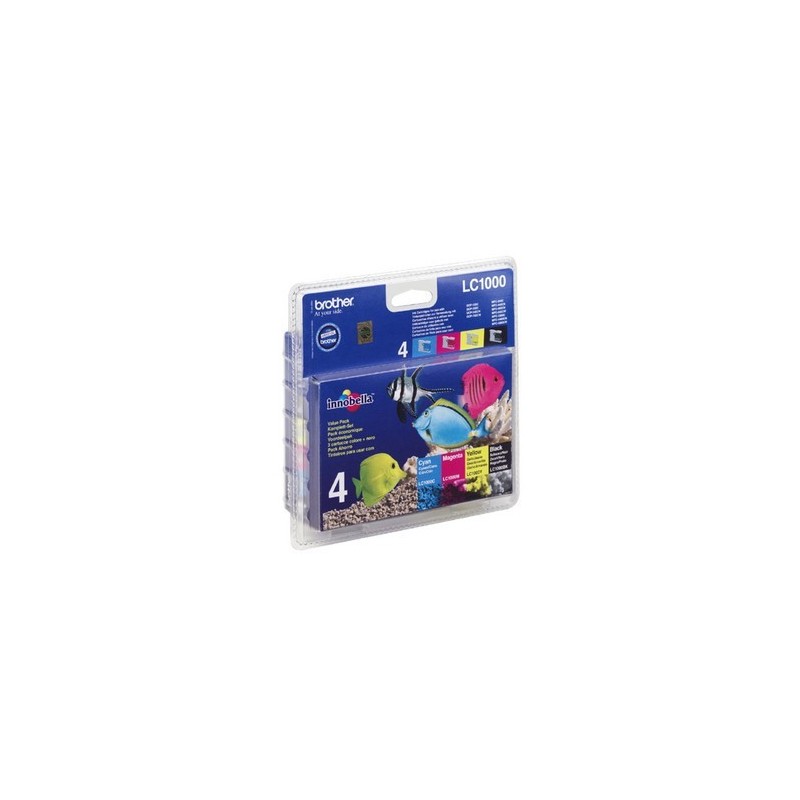 LC1000 Value Pack Ink (BK,C,M,Y) (LC1000VALBP) LC1000 Value Pack Ink (BK,C,M,Y) (LC1000VALBP)
