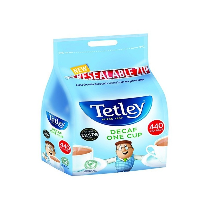 Tetley One Cup Decaffeinated Tea Bags (Pack of 440)