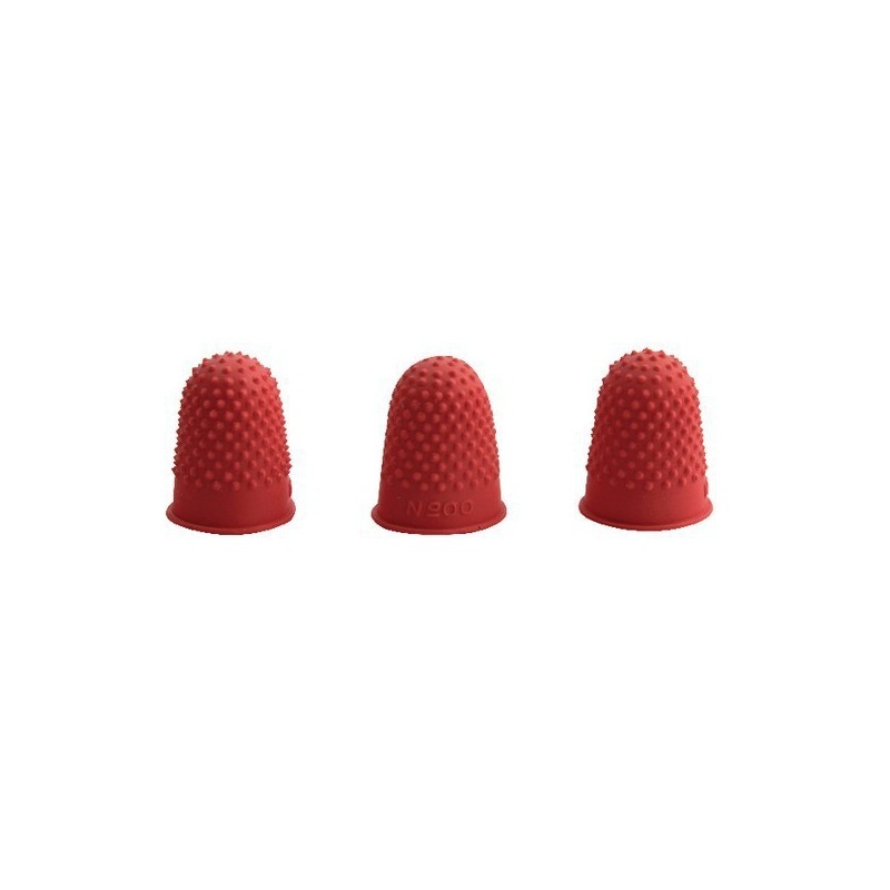 Red Rubber Thimblettes Size 00 (12 Pack)
