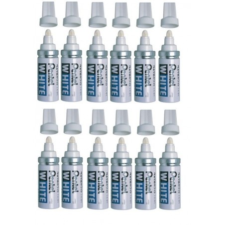 Pentel Paint Marker White Bullet Tip (Pack of 12) X100W